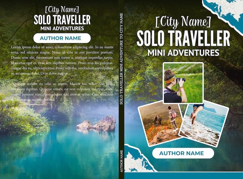 Premium Front &amp; Back Cover Designs - Solo Traveller Planner - 131 Pages