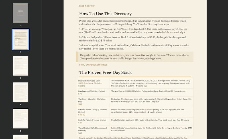 Christian Fiction Promo Directory preview