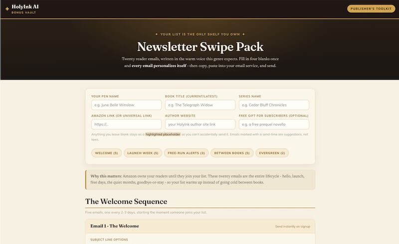 Newsletter Swipe Pack preview